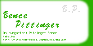 bence pittinger business card